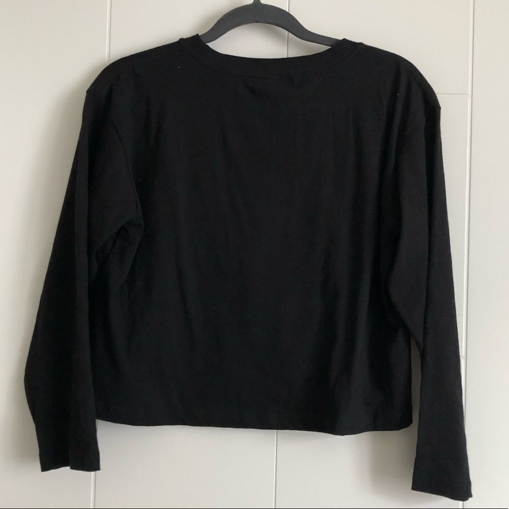 3/$25 American Apparel Black Boxy Longsleeve Tee - Picture 4 of 4